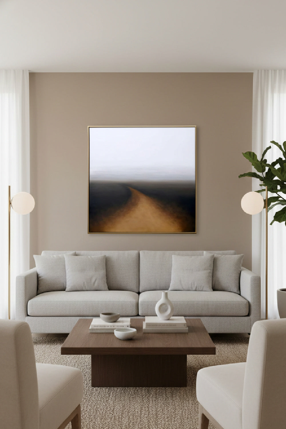   Modern European furniture - Contemporary Abstract Art with Gold Frame - www.oroa.com | Oroa.com