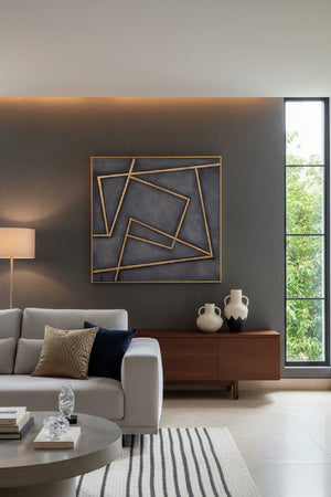  Modern European furniture - Gold Lines Framed Art - www.oroa.com | Oroa.com