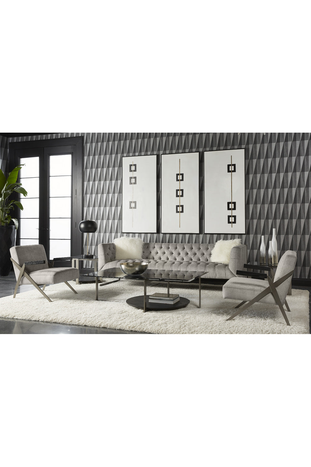   Modern European furniture - Minimalist Abstract Wall Art Set of 3 - www.oroa.com | Oroa.com