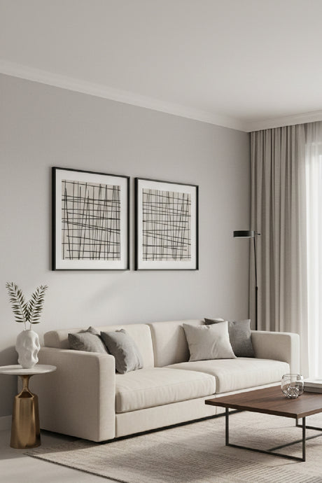   Modern European furniture - Minimalist Line Art Set (2) - www.oroa.com | Oroa.com