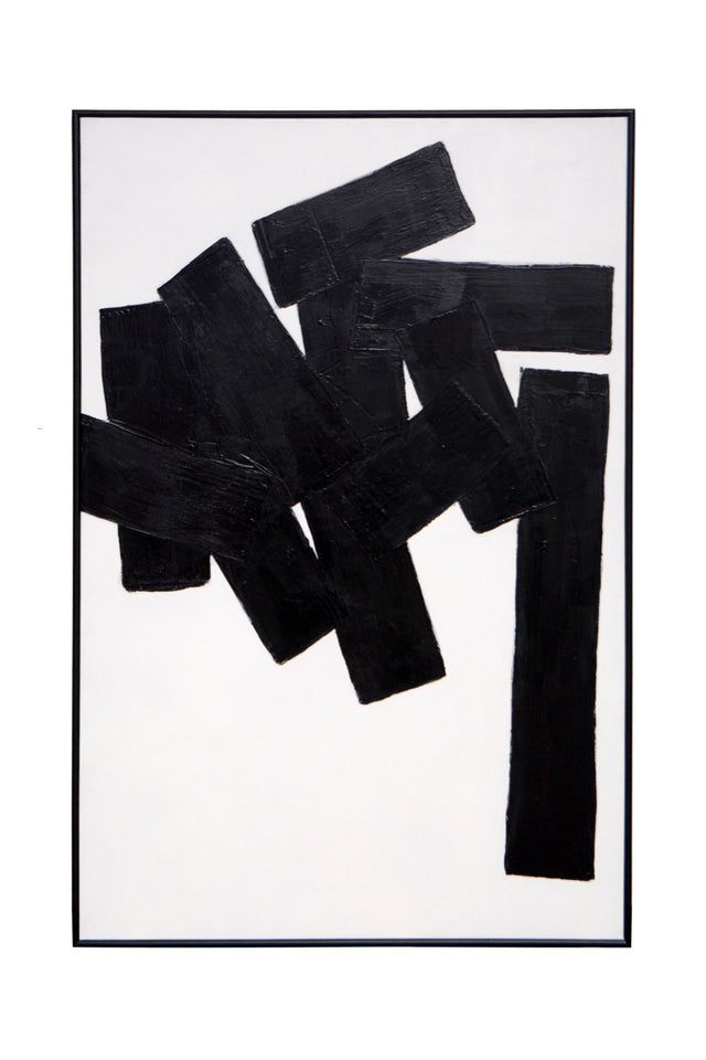 Modern European furniture - Black Abstract Painting - www.oroa.com