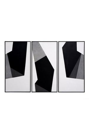   Modern European furniture - Contemporary Geometric Triptych Art Set (3) - www.oroa.com | Oroa.com