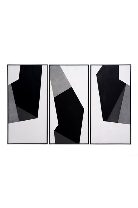   Modern European furniture - Contemporary Geometric Triptych Art Set (3) - www.oroa.com | Oroa.com