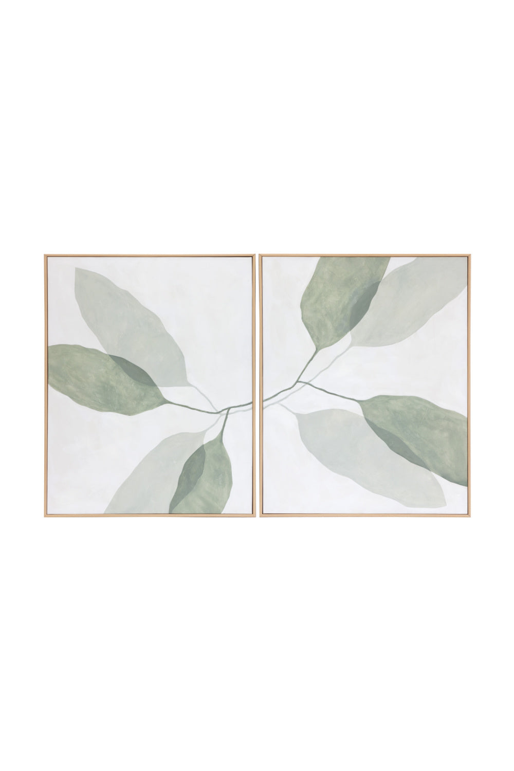   Modern European furniture - Green Leaves Painting Set (2) - www.oroa.com | Oroa.com