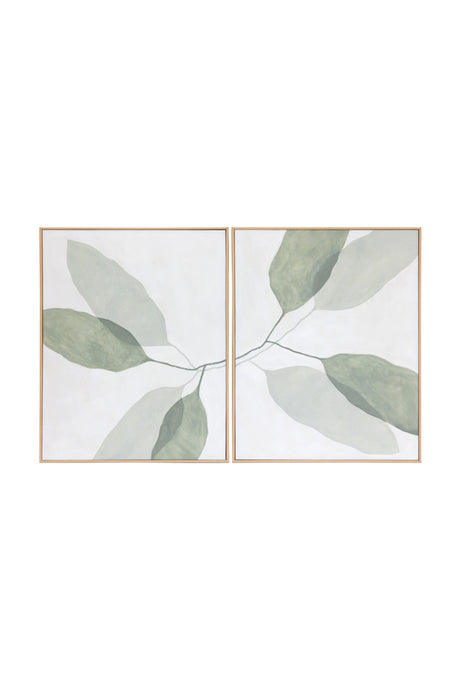   Modern European furniture - Green Leaves Painting Set (2) - www.oroa.com | Oroa.com