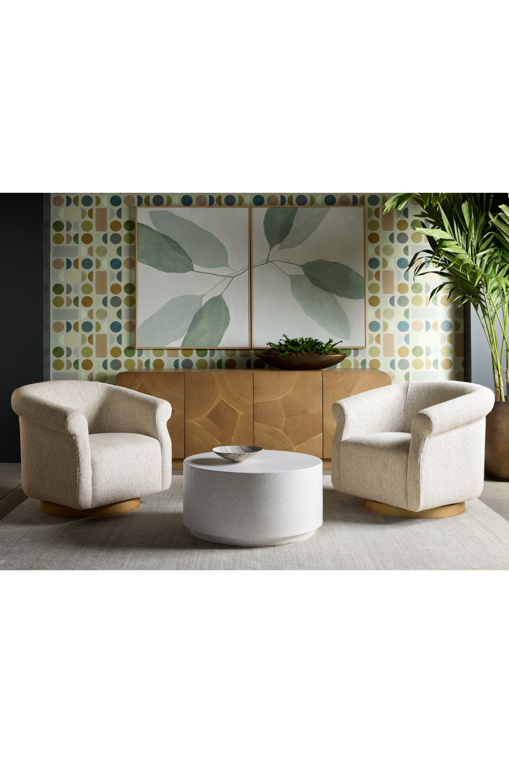   Modern European furniture - Green Leaves Painting Set (2) - www.oroa.com | Oroa.com