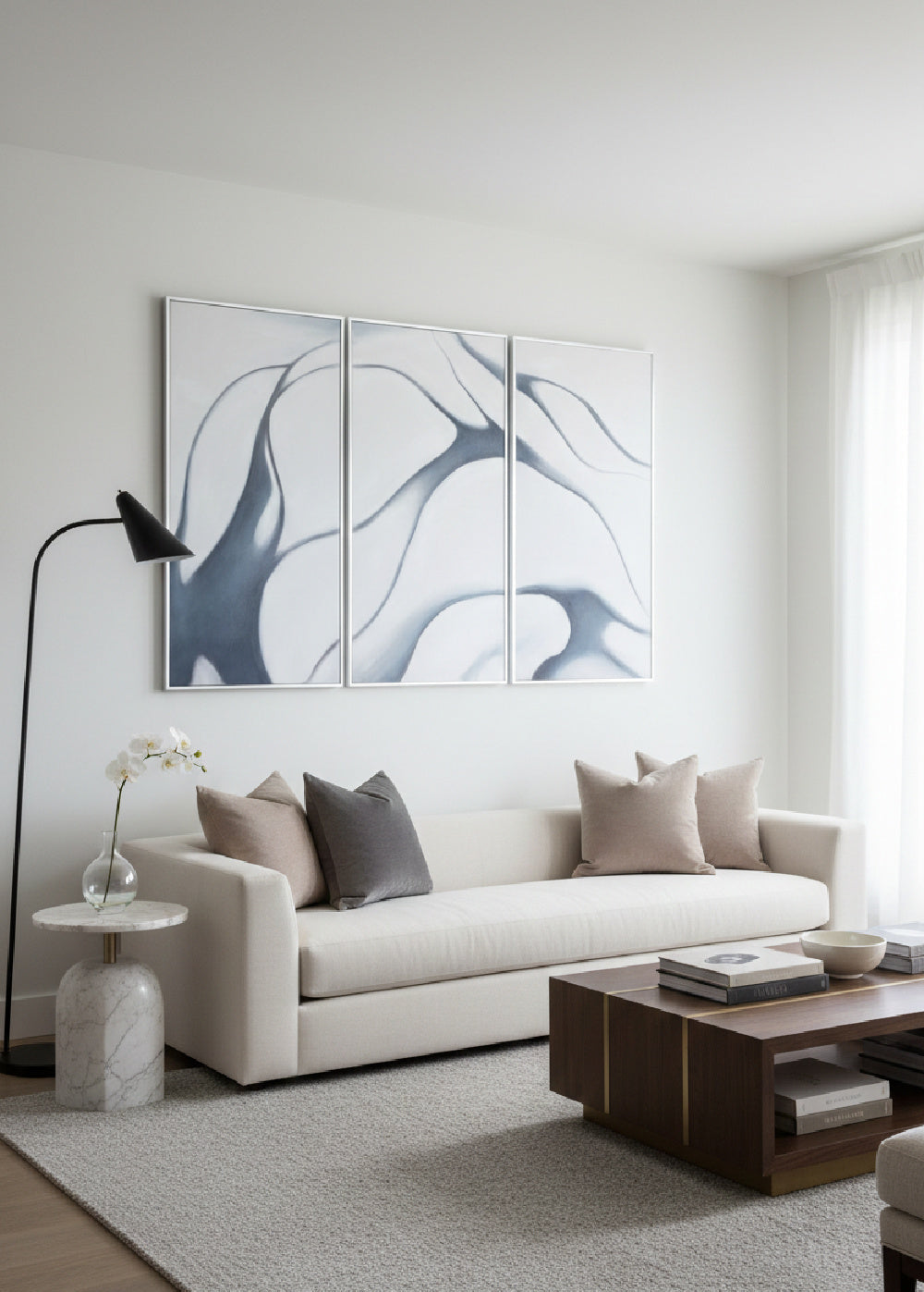   Modern European furniture - Triptych Abstract Wall Art Set (3) - www.oroa.com | Oroa.com