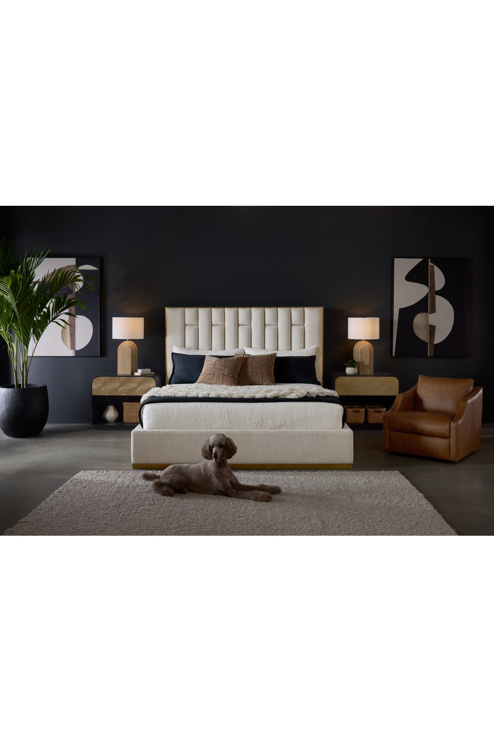   Modern European furniture - Black Abstract Modern Art Set (2) - www.oroa.com | Oroa.com