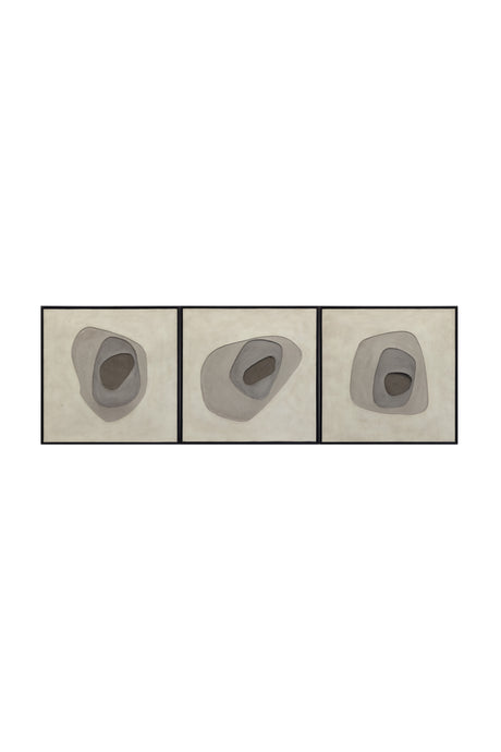   Modern European furniture - Taupe Abstract Art Set (3) - www.oroa.com | Oroa.com