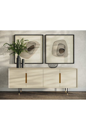   Modern European furniture - Taupe Abstract Art Set (3) - www.oroa.com | Oroa.com