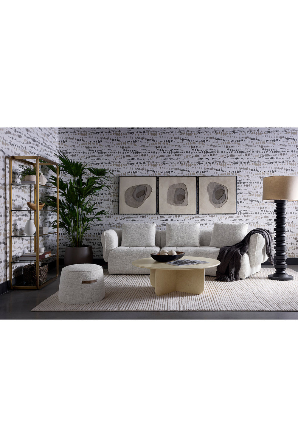   Modern European furniture - Taupe Abstract Art Set (3) - www.oroa.com | Oroa.com