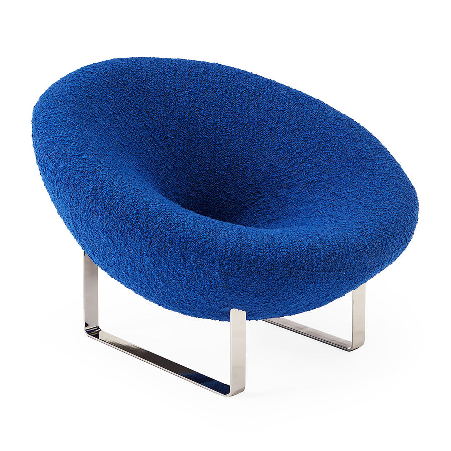   Round Bouclé Lounge Chair | Oroa.com