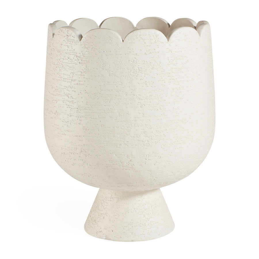   Textured White Concrete Planter | Oroa.com