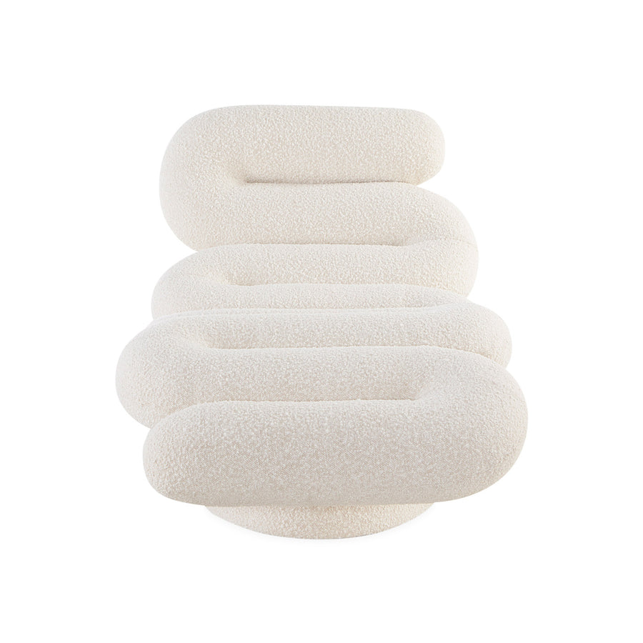   Tube-Shaped Bouclé Chaise Lounge | Oroa.com