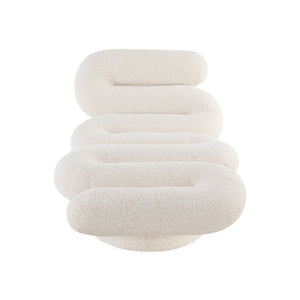   Tube-Shaped Bouclé Chaise Lounge | Oroa.com