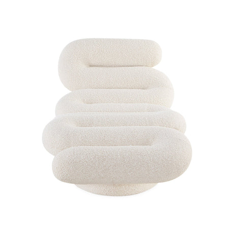   Tube-Shaped Bouclé Chaise Lounge | Oroa.com