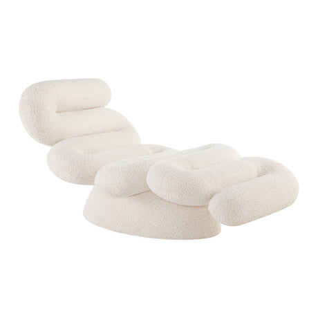   Tube-Shaped Bouclé Chaise Lounge | Oroa.com