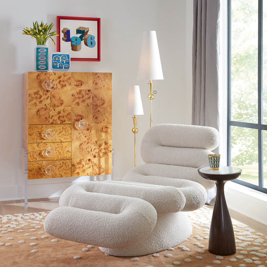   White Linen Shade Floor Lamp | Oroa.com