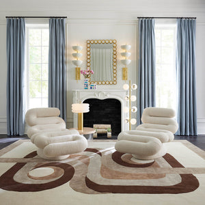   Tube-Shaped Bouclé Chaise Lounge | Oroa.com