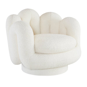   Wavy Back Bouclé Swivel Chair | Oroa.com