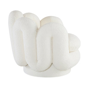  Wavy Back Bouclé Swivel Chair | Oroa.com