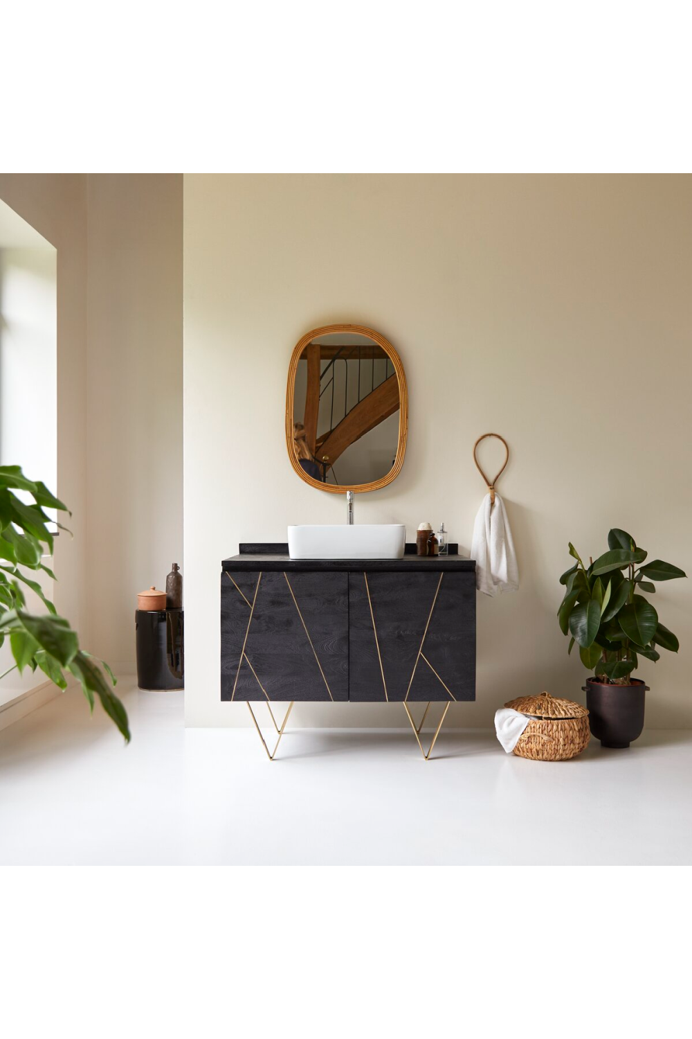   Solid Mango Vanity Cabinet | Oroa.com