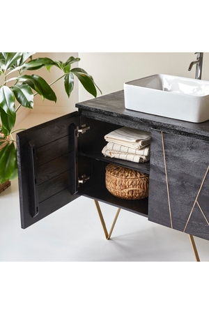   Solid Mango Vanity Cabinet | Oroa.com