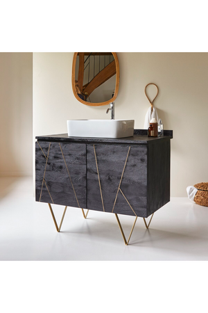   Solid Mango Vanity Cabinet | Oroa.com
