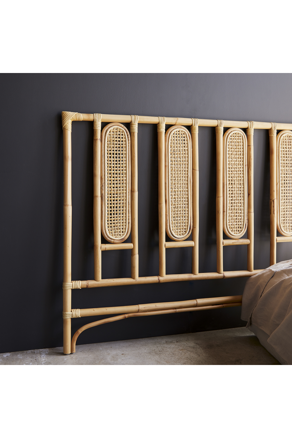   Caned Rattan Queen Headboard 63" | Oroa.com