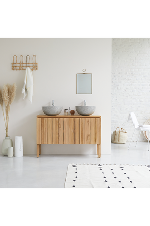   Teak Minimalist Vanity Unit | Oroa.com