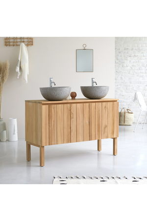  Teak Minimalist Vanity Unit | Oroa.com