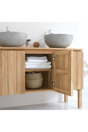   Teak Minimalist Vanity Unit | Oroa.com