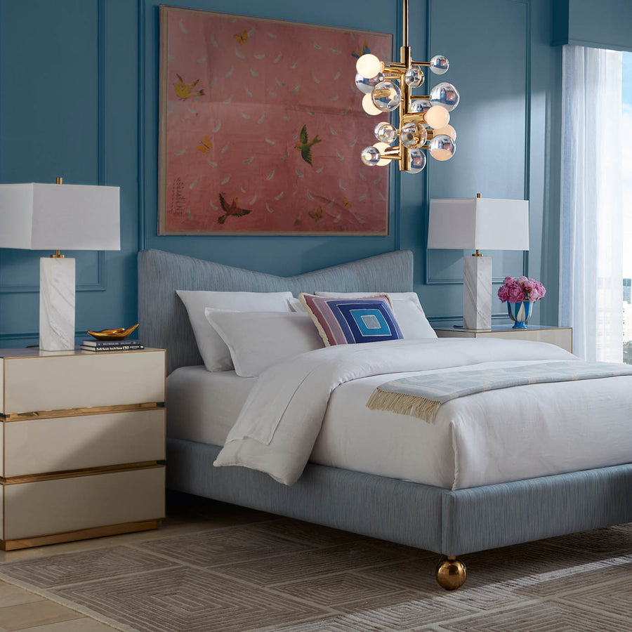   White Glass 3-Drawer Chest | Oroa.com