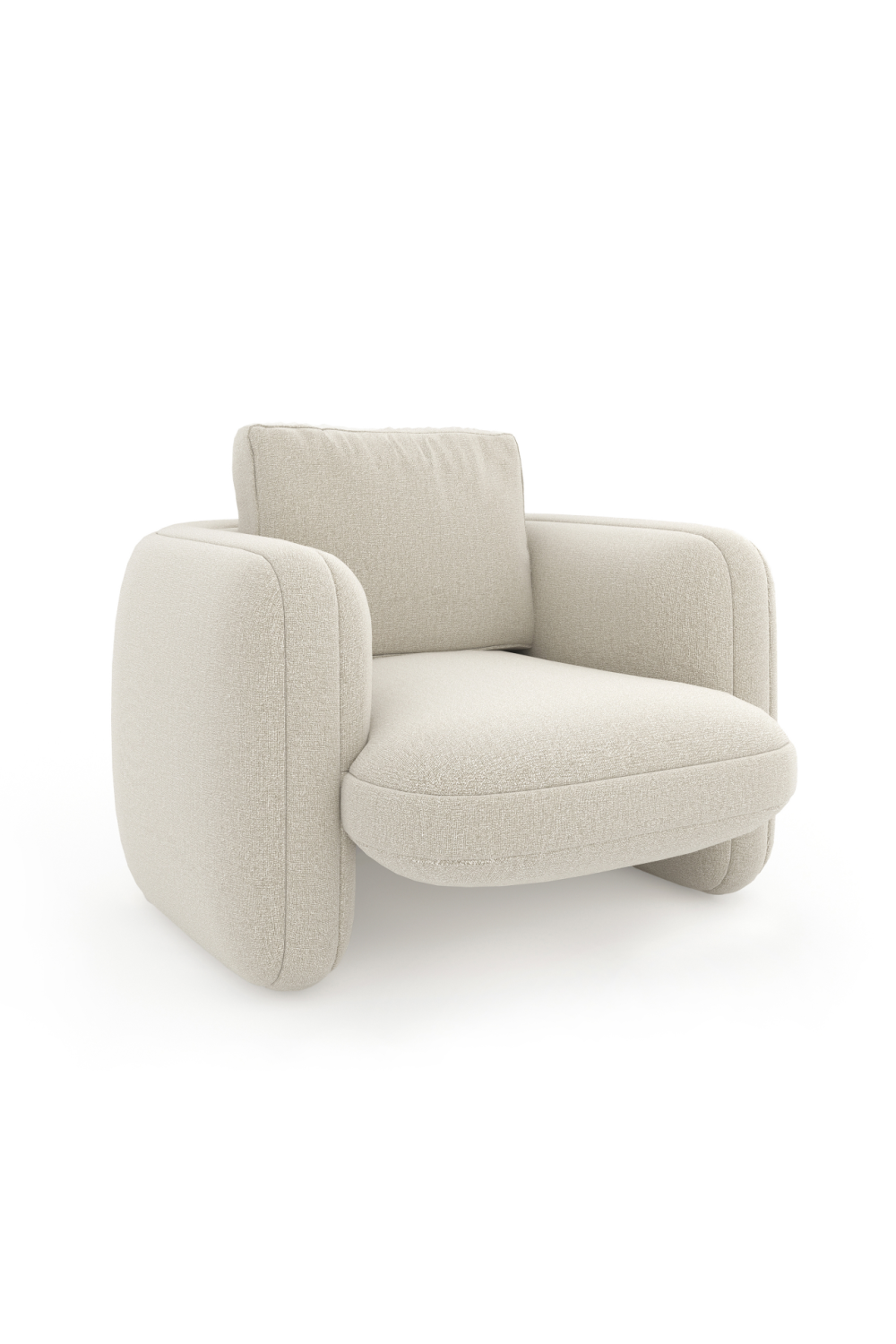   White Linen Accent Chair | Oroa.com