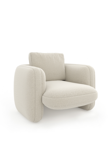   White Linen Accent Chair | Oroa.com