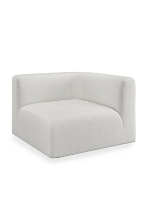   White Ribbed Linen Lounge Chair | Oroa.com