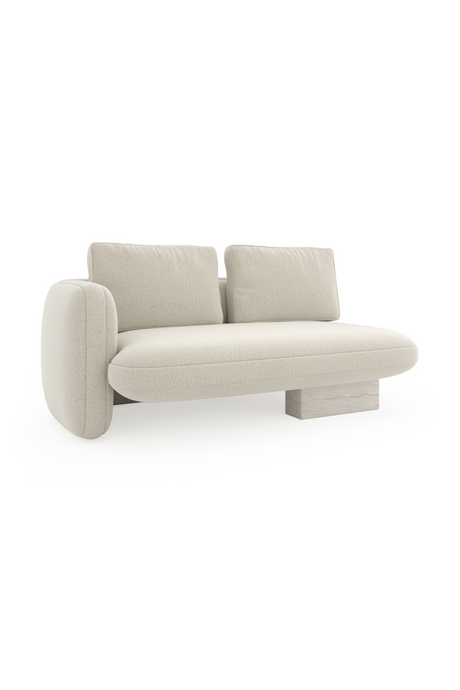   Ecru Linen Loveseat | Oroa.com