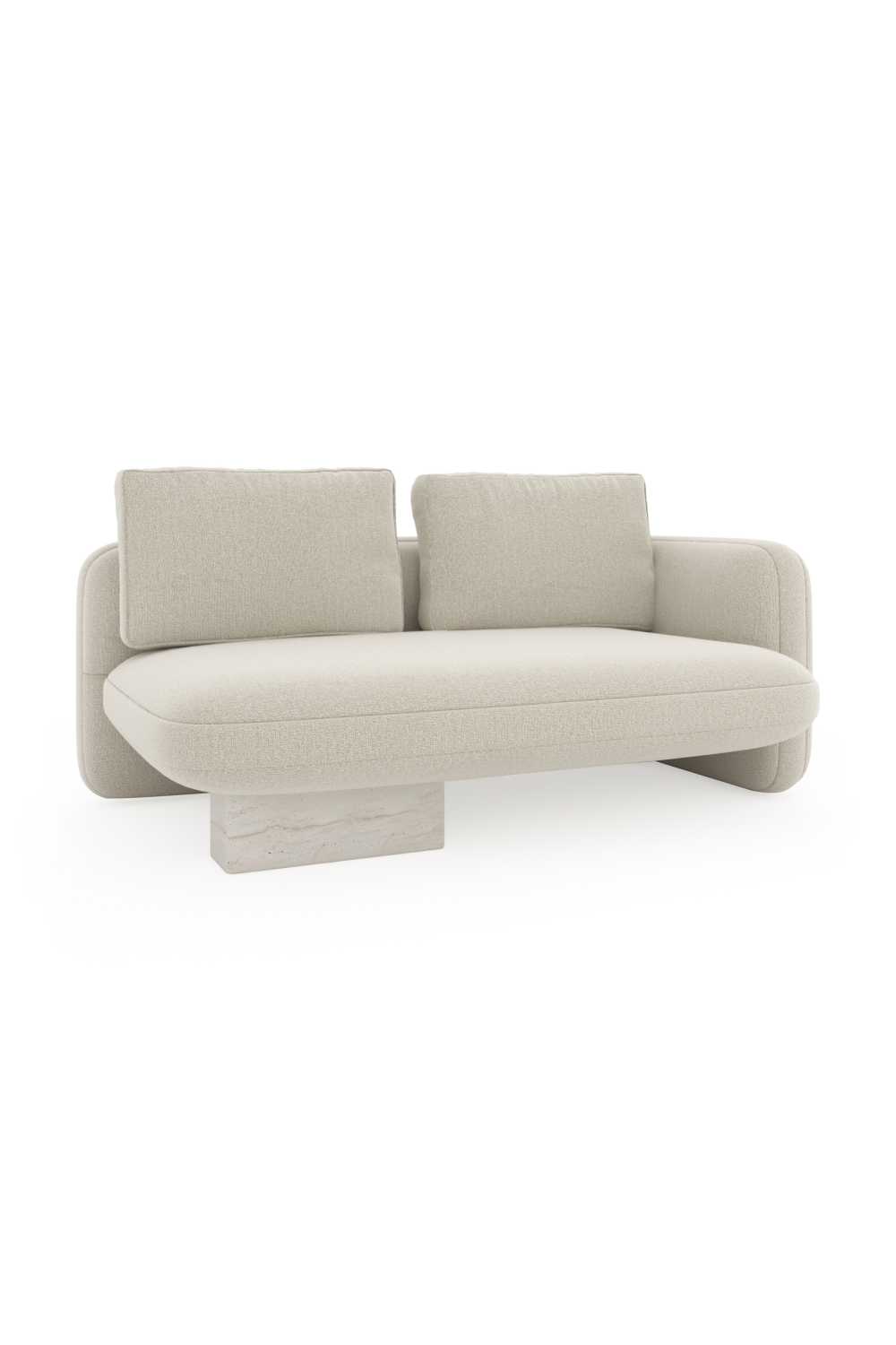   Ecru Linen Loveseat | Oroa.com