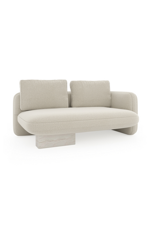   Ecru Linen Loveseat | Oroa.com