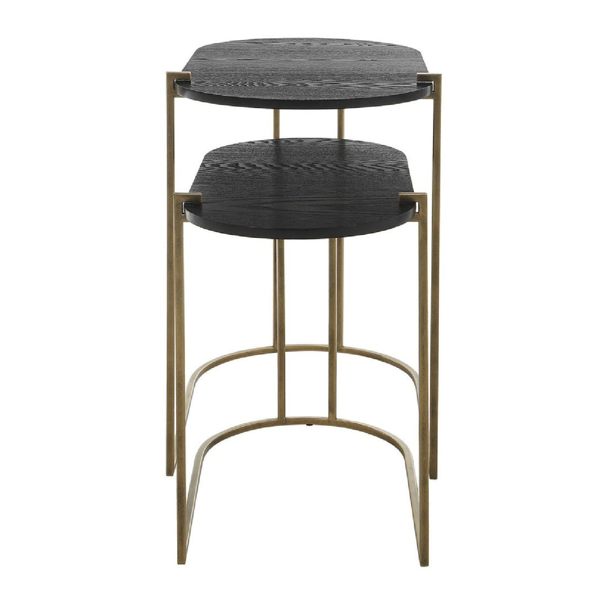   Modern European furniture - Oval Black Ash Nesting Tables (2) - www.oroa.com | Oroa.com