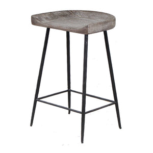   Modern European furniture - Curved Mango Wood Counter Stool - www.oroa.com | Oroa.com