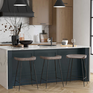  Modern European furniture - Curved Mango Wood Counter Stool - www.oroa.com | Oroa.com