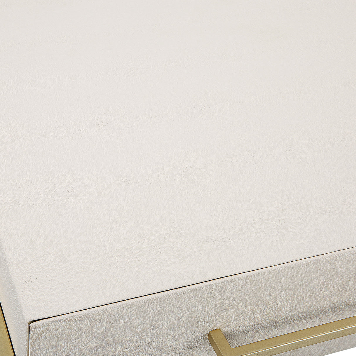   White Shagreen 2-Drawer Desk | Oroa.com