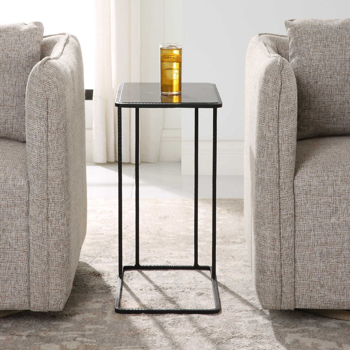  Bluestone C-Shaped Accent Table | Oroa.com