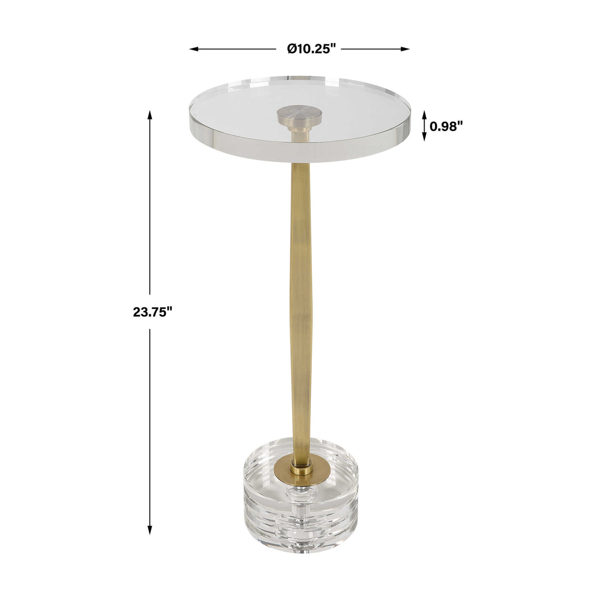   Modern European furniture - Round Crystal Drink Table  - www.oroa.com | Oroa.com