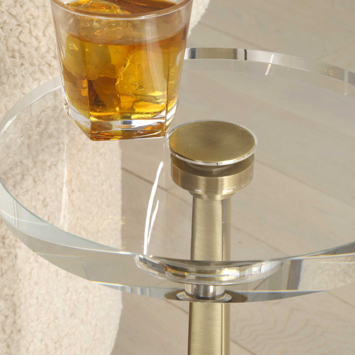   Modern European furniture - Round Crystal Drink Table  - www.oroa.com | Oroa.com