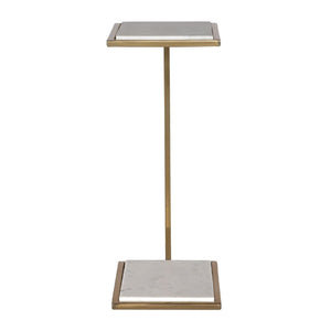   Modern European furniture - White Marble C-Shaped Drink Table - www.oroa.com | Oroa.com