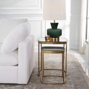   Modern European furniture - Beveled Mirror Nesting Side Tables (2) - www.oroa.com | Oroa.com