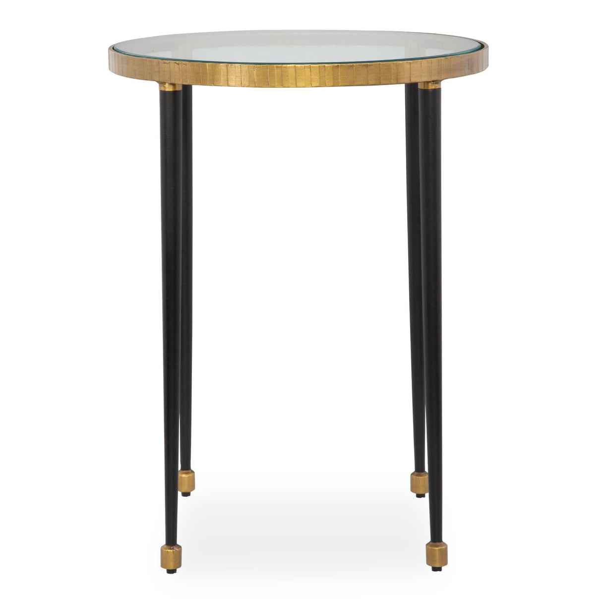   Modern European furniture - Gold Rimmed Glass Side Table - www.oroa.com | Oroa.com