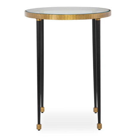   Modern European furniture - Gold Rimmed Glass Side Table - www.oroa.com | Oroa.com